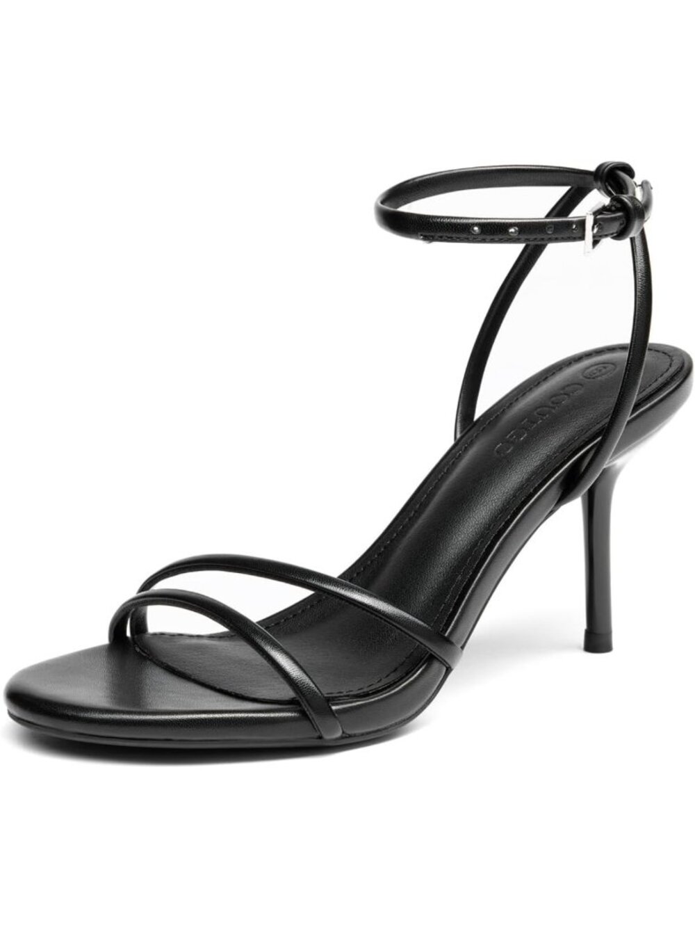 Chic Women's Strappy High Heels - Open Almond Toe Ankle Strap Summer Sandals